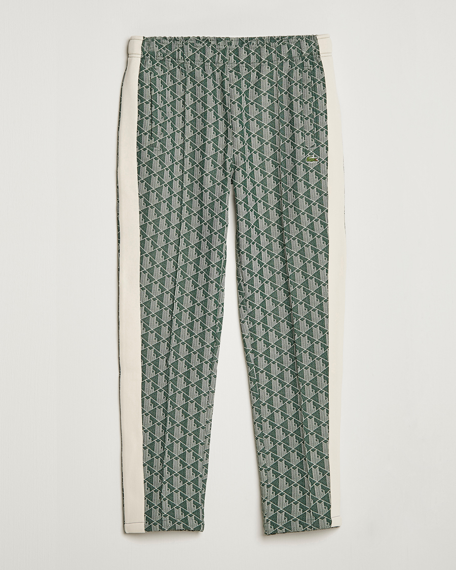 Uomini | Pantaloni | Lacoste | Monogram Trackpant Green/Wood Shaving