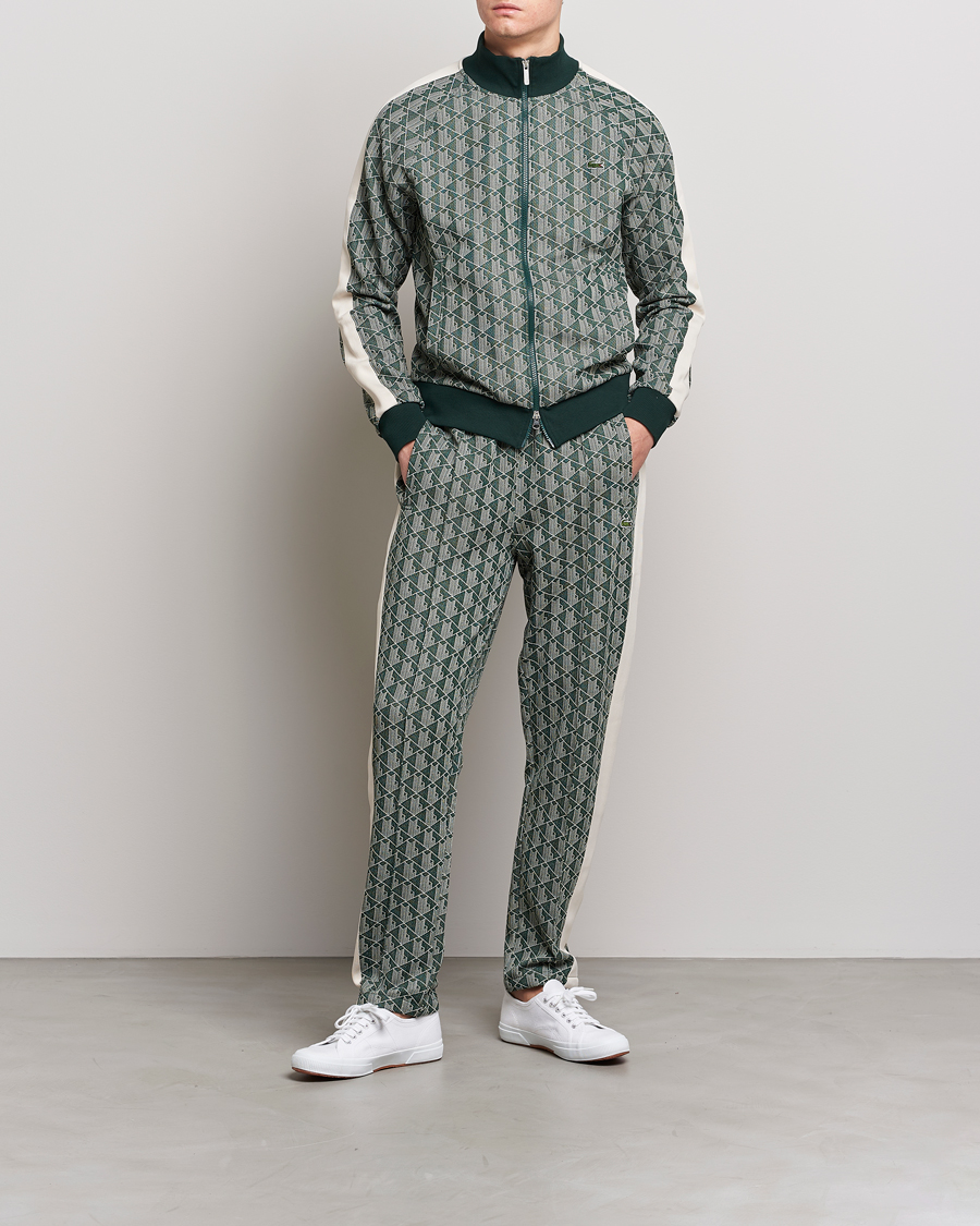 Uomini | Pantaloni | Lacoste | Monogram Trackpant Green/Wood Shaving