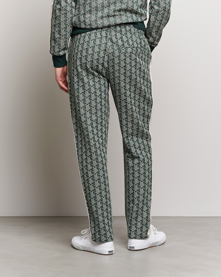 Uomini | Pantaloni | Lacoste | Monogram Trackpant Green/Wood Shaving