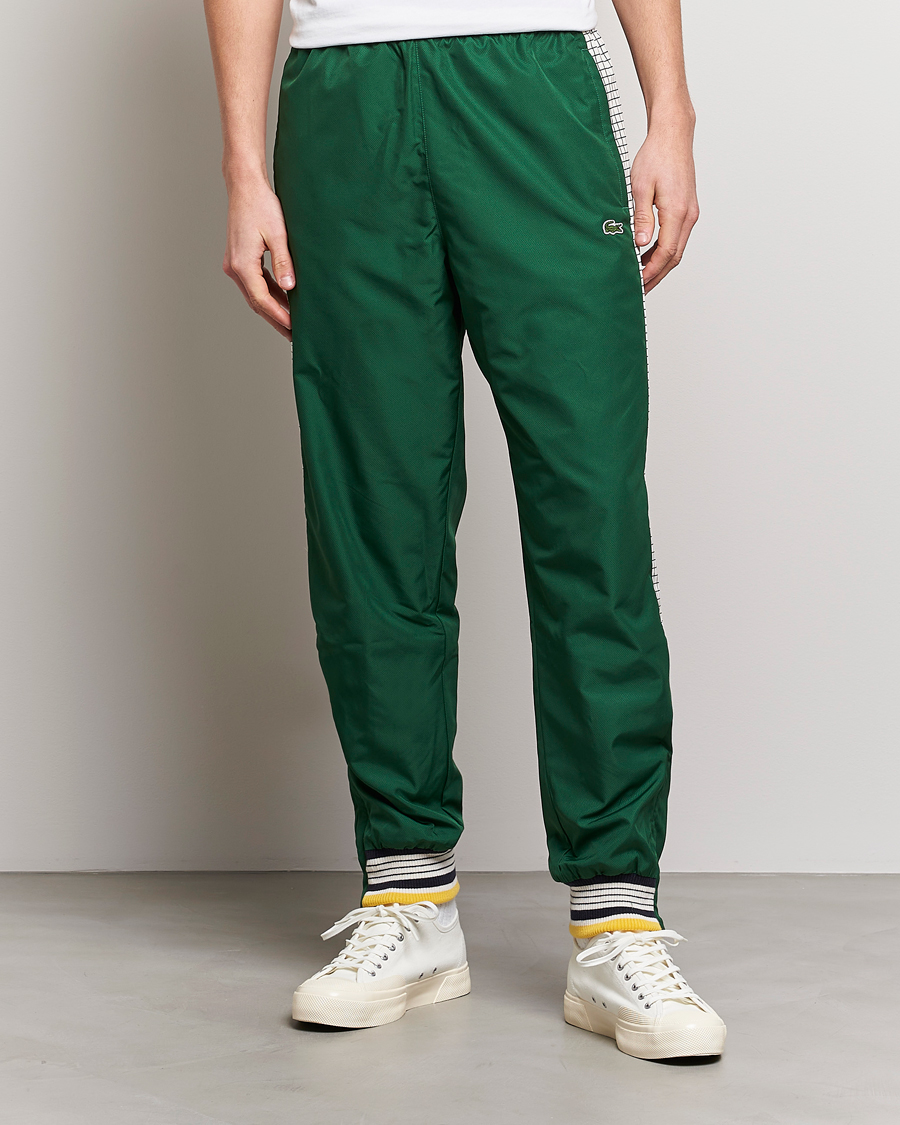 Uomini | Pantaloni | Lacoste | Héritage Striped Trackpants Green/Lapland