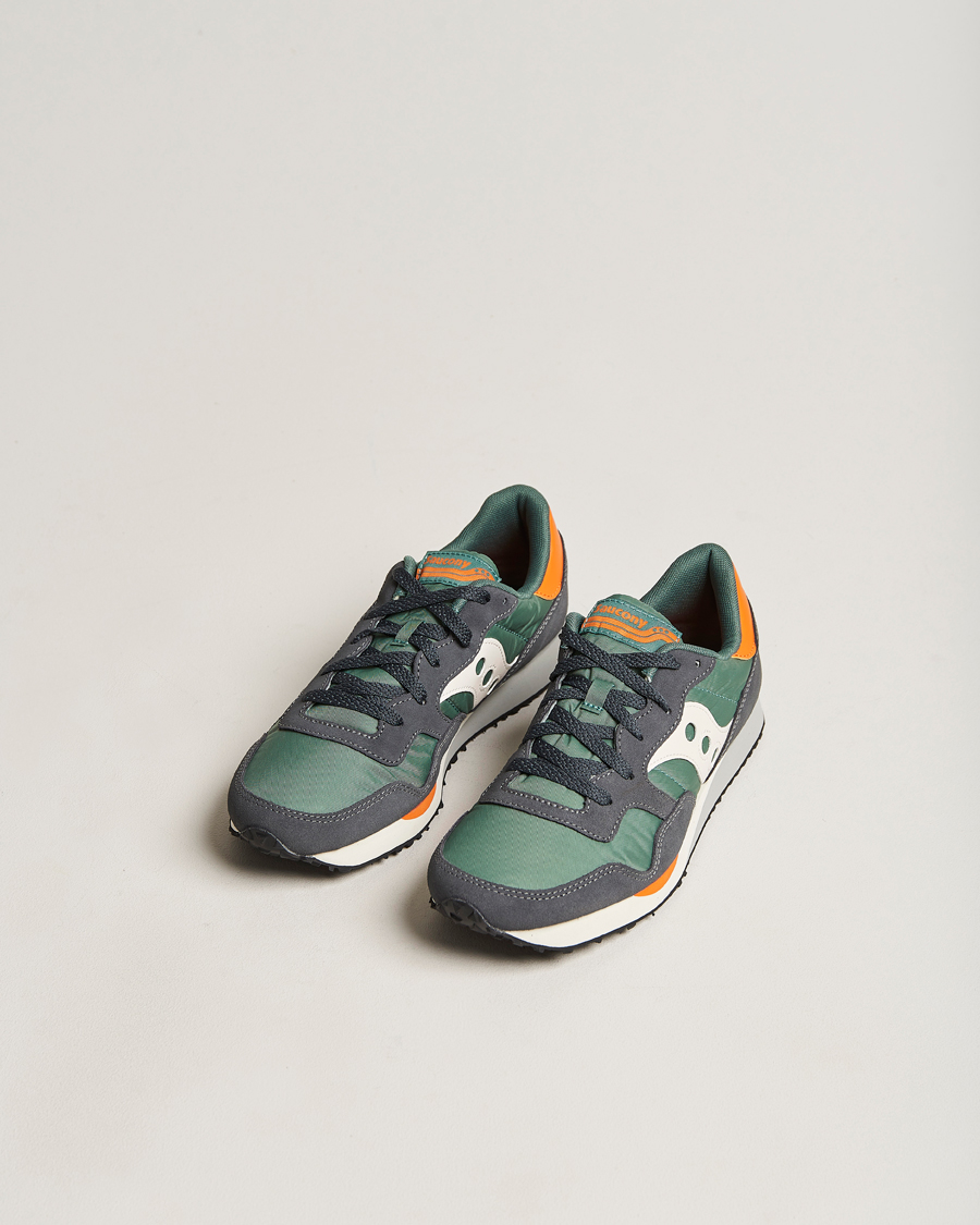 Uomini | Saucony DXN Trainer Sneaker Green/White/Orange | Saucony | DXN Trainer Sneaker Green/White/Orange