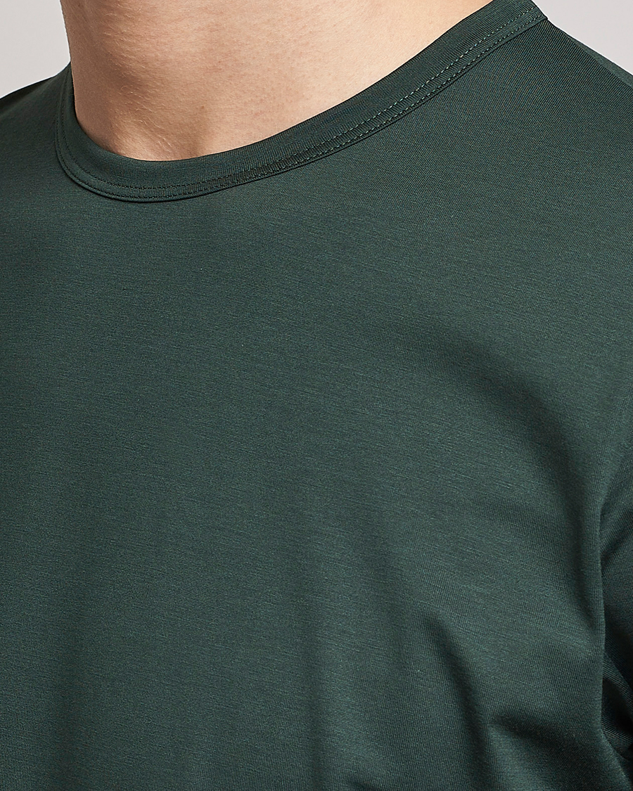 Uomini | T-shirt | Sunspel | Crew Neck Cotton Tee Seaweed