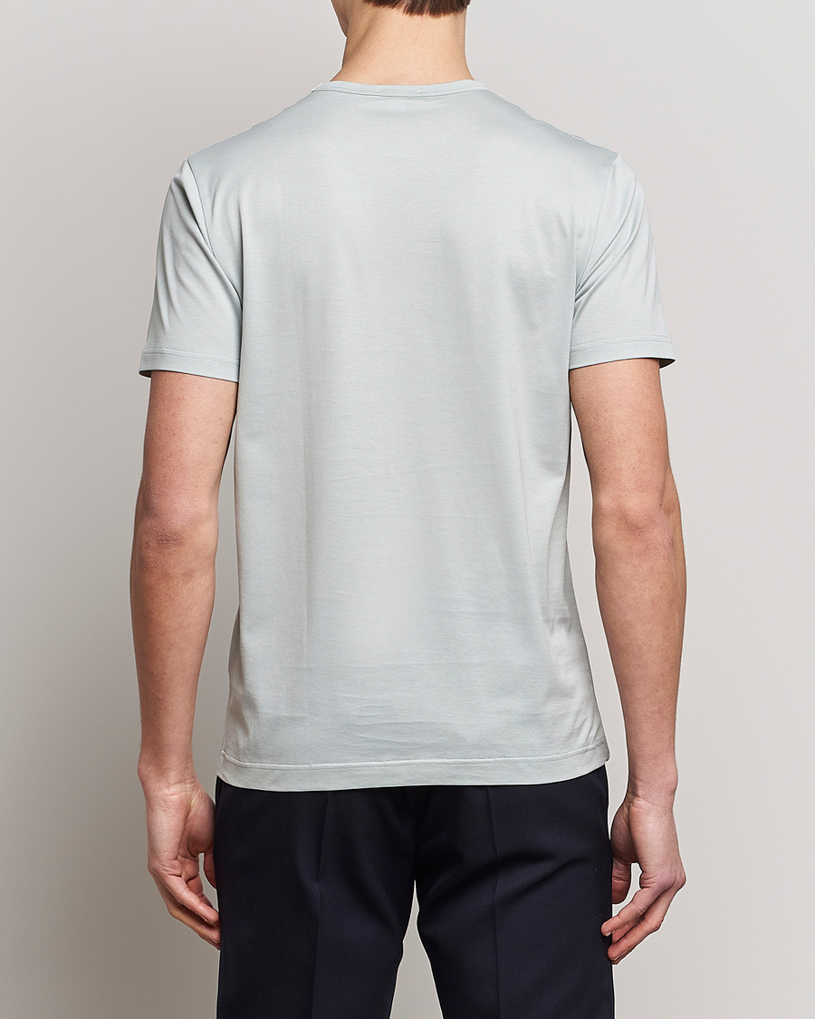 Uomini | T-shirt | Sunspel | Crew Neck Cotton Tee Laurel