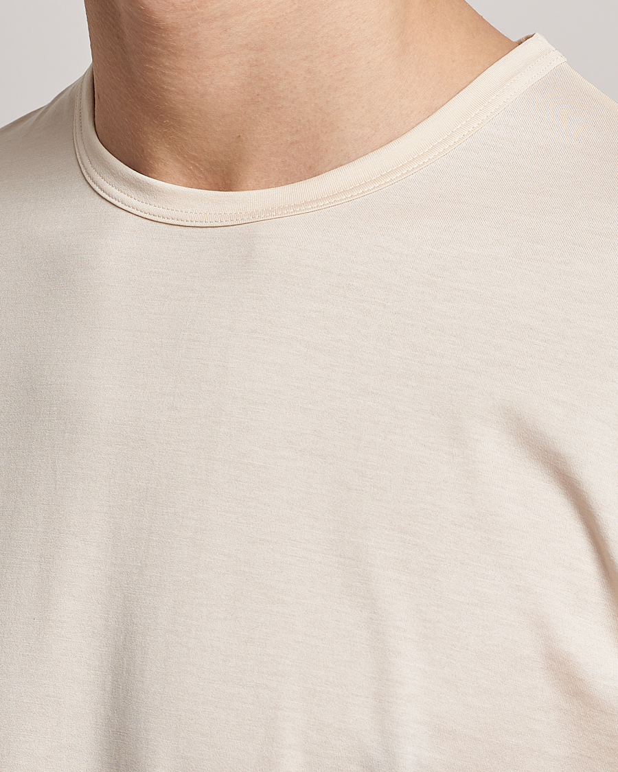 Uomini | T-shirt | Sunspel | Crew Neck Cotton Tee Undyed