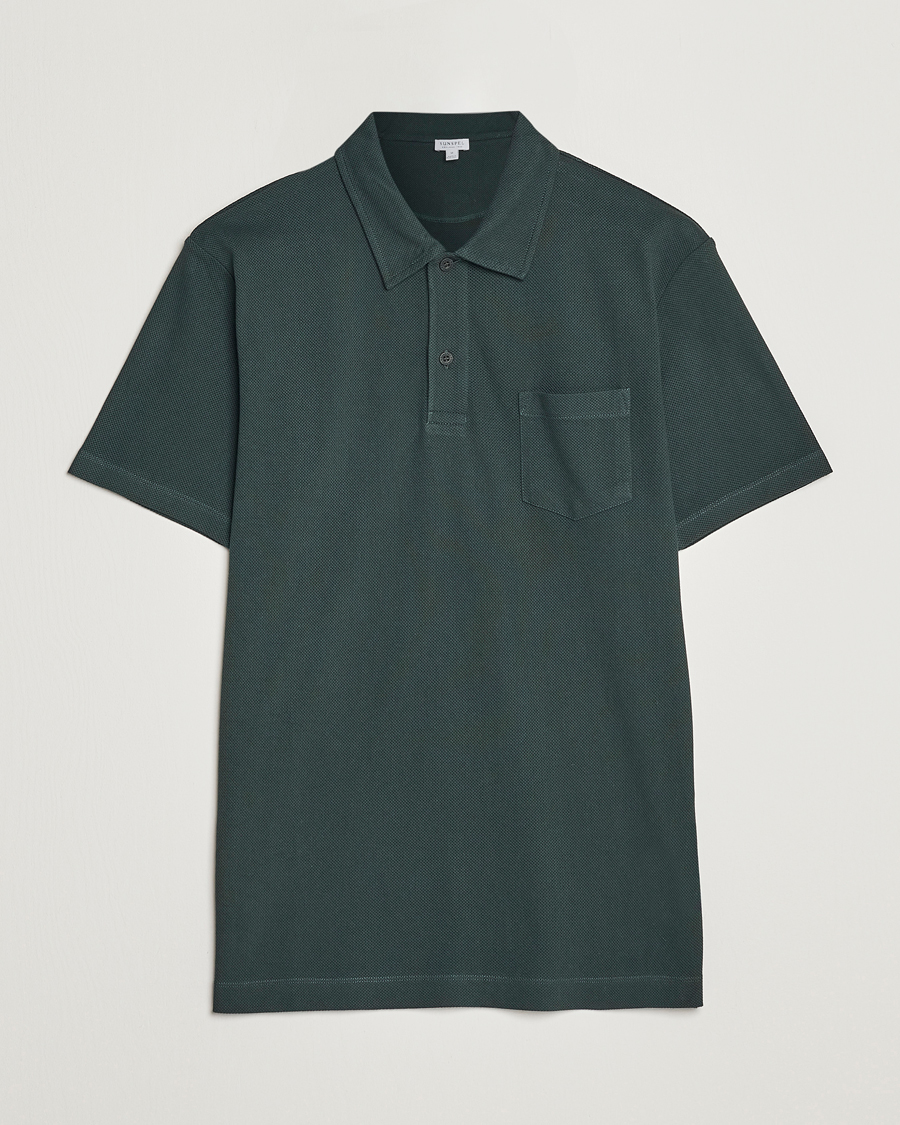 Uomini | Polo | Sunspel | Riviera Polo Shirt Seaweed