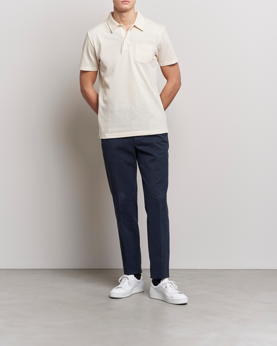 Uomini | Polo | Sunspel | Riviera Polo Shirt Undyed