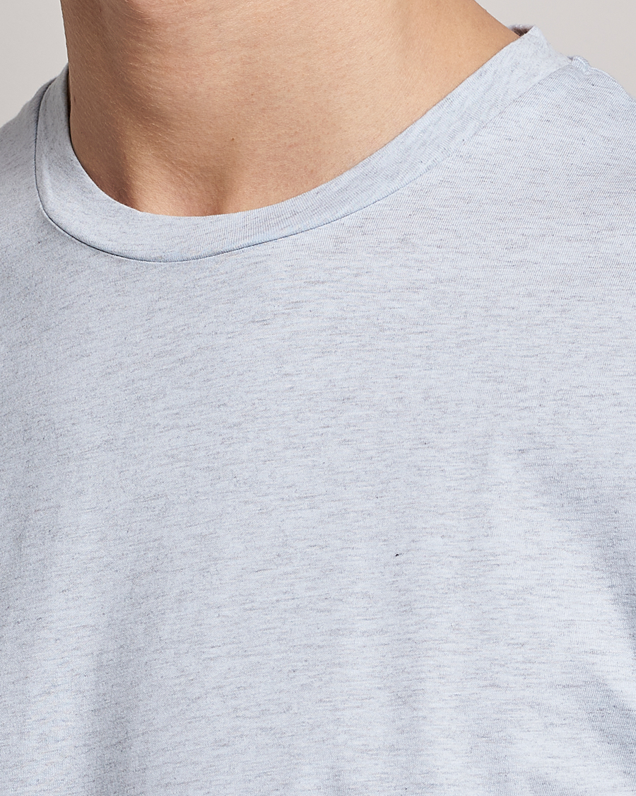 Uomini | T-shirt | Sunspel | Riviera Organic Tee Pastel Blue Melange