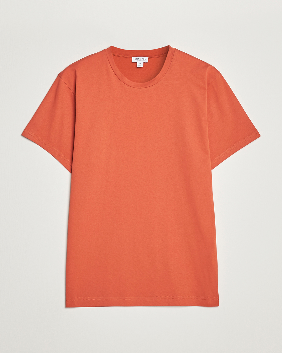 Uomini | T-shirt | Sunspel | Riviera Organic Tee Burnt Sienna