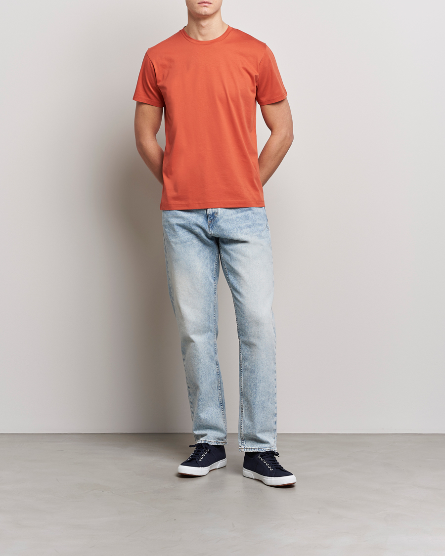 Uomini | T-shirt | Sunspel | Riviera Organic Tee Burnt Sienna