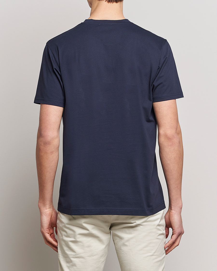 Uomini | T-shirt | Sunspel | Riviera Pocket Crew Neck T-Shirt Navy