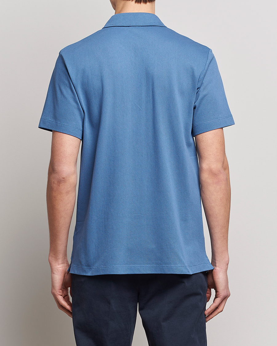 Uomini | Polo | Sunspel | Riviera Resort Shirt Blue Stone