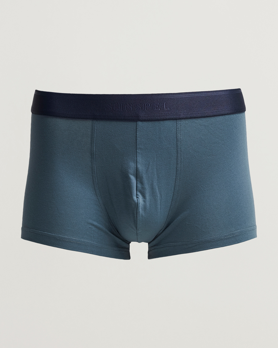Uomini | Biancheria intima | Sunspel | Cotton Stretch Trunk Dark Petrol