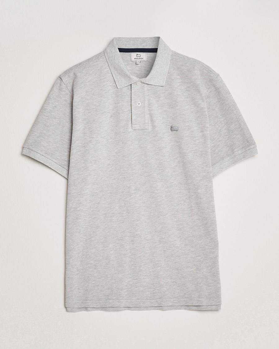 Uomini | Polo | Woolrich | Classic American Polo Light Grey Melange