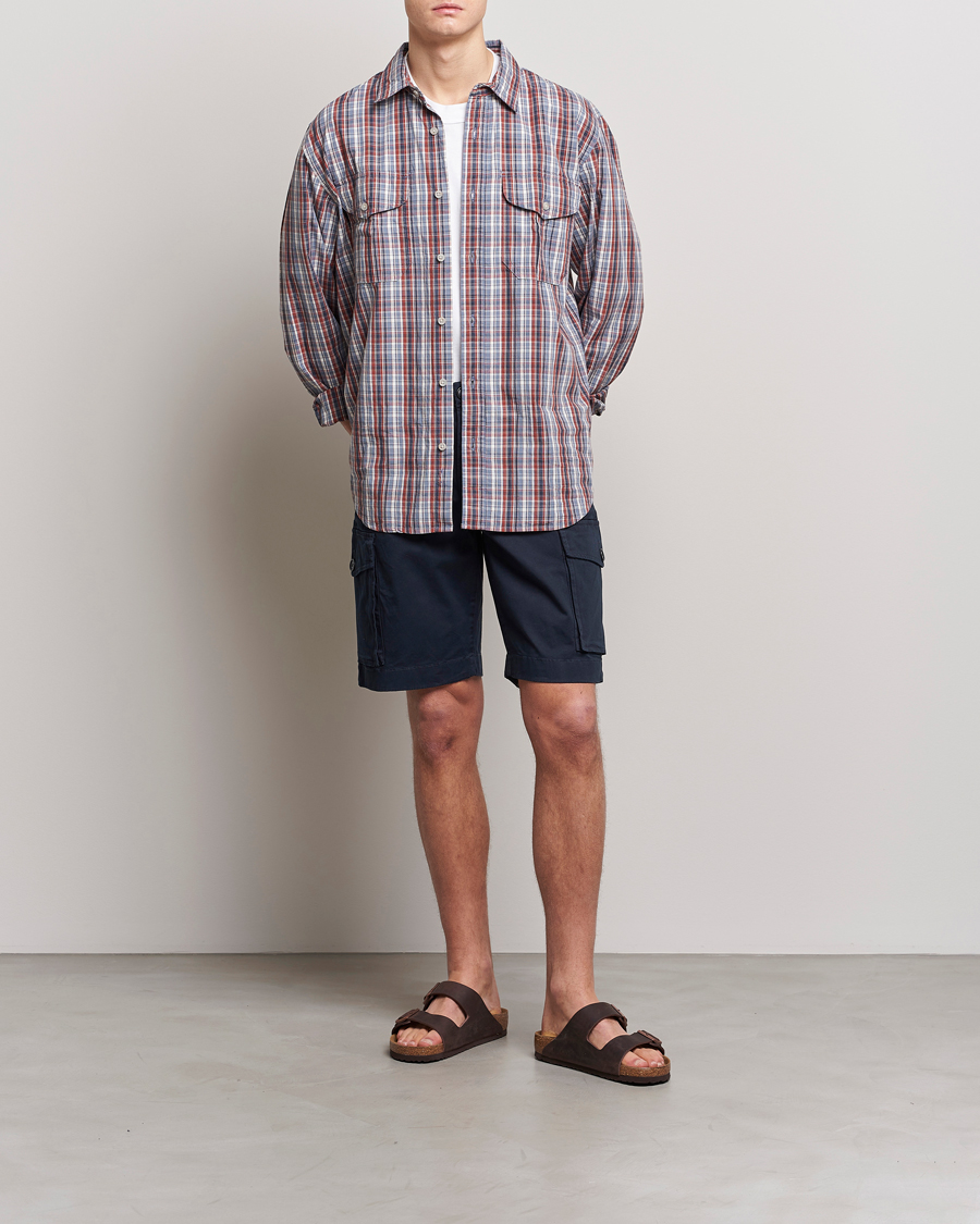 Uomini | Pantaloncini | Woolrich | Classic Cargo Shorts Melton Blue