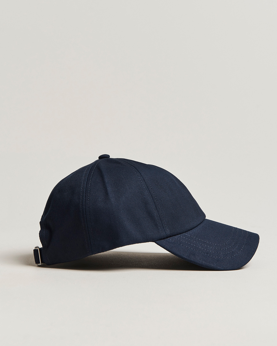 Uomini | Woolrich Logo Baseball Cap Melton Blue | Woolrich | Logo Baseball Cap Melton Blue