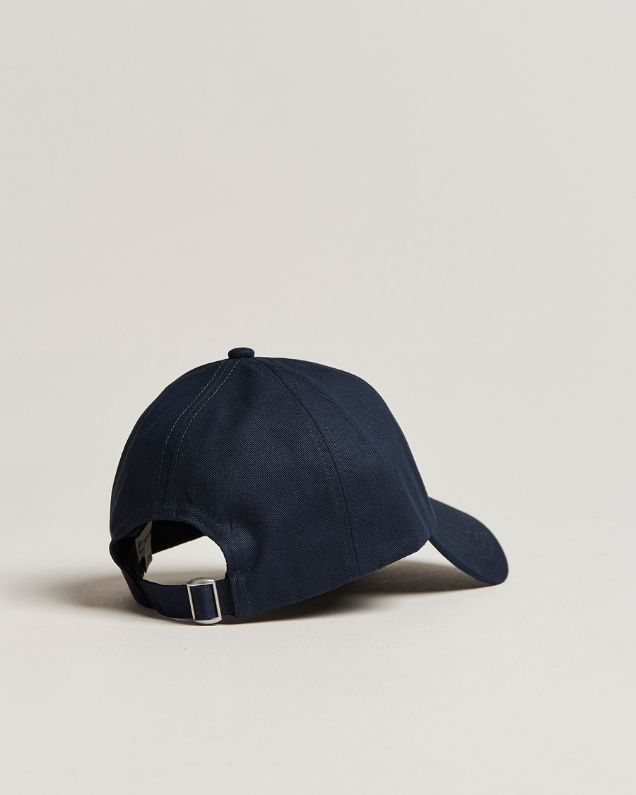 Uomini | Woolrich Logo Baseball Cap Melton Blue | Woolrich | Logo Baseball Cap Melton Blue