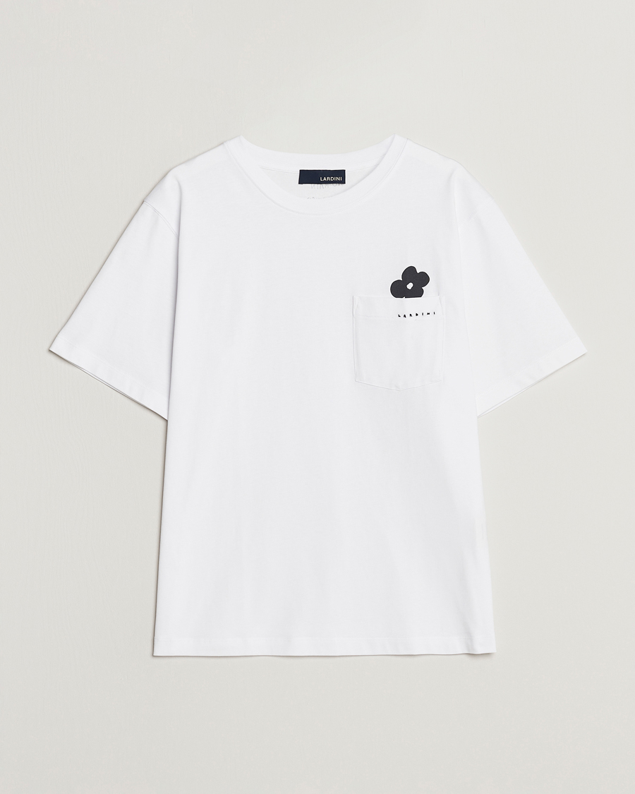 Uomini | T-shirt | Lardini | Fiore Tasca Printet Logo T-Shirt White