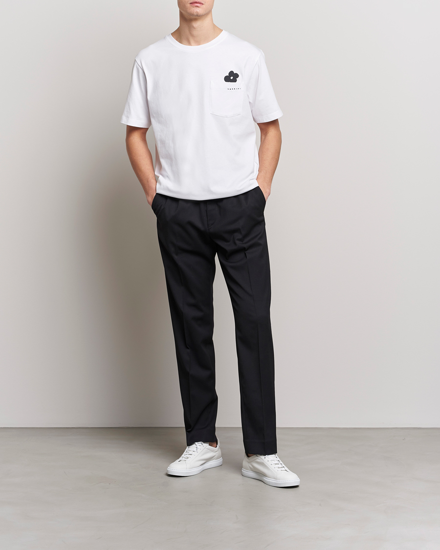 Uomini | T-shirt | Lardini | Fiore Tasca Printet Logo T-Shirt White