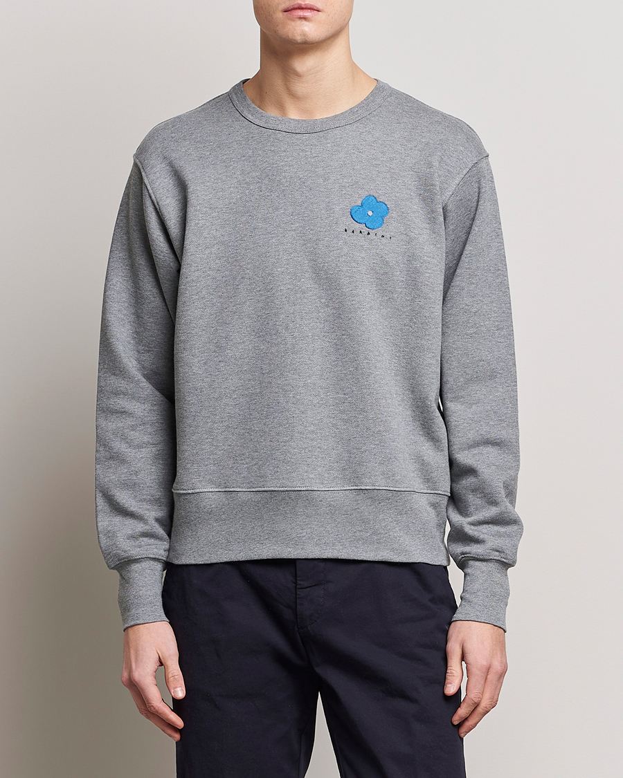 Uomini | Maglieria | Lardini | Cotton Embroidery Logo Sweatshirt Grey