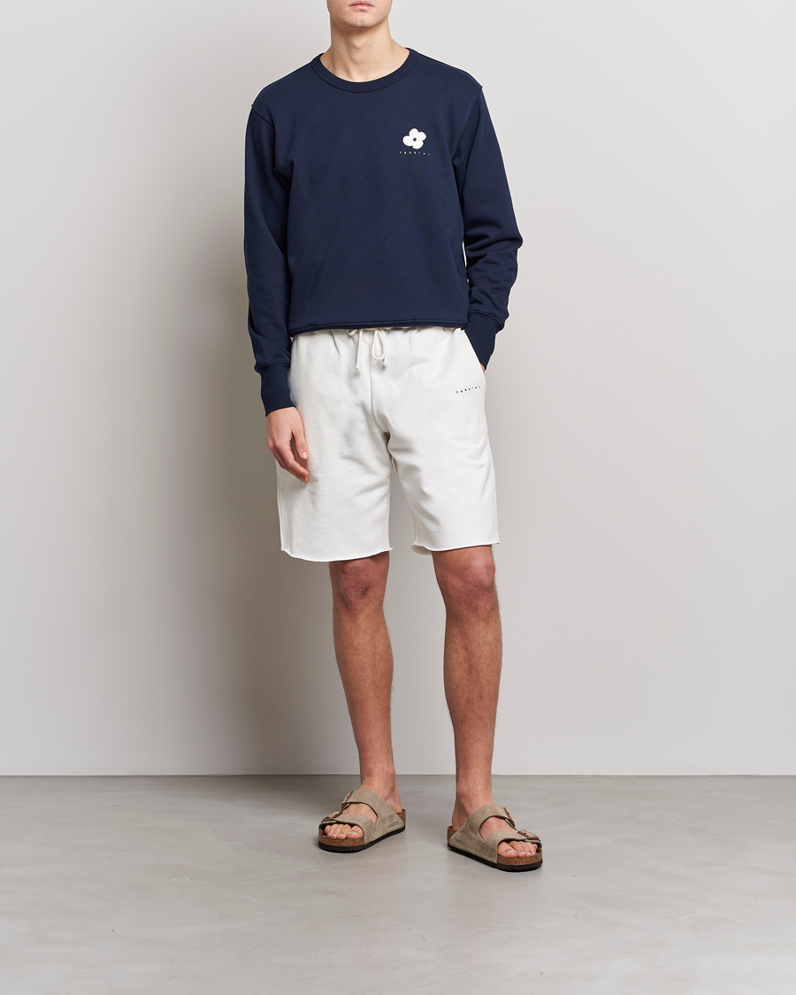 Uomini | Pantaloncini | Lardini | Cotton Embroidery Shorts White