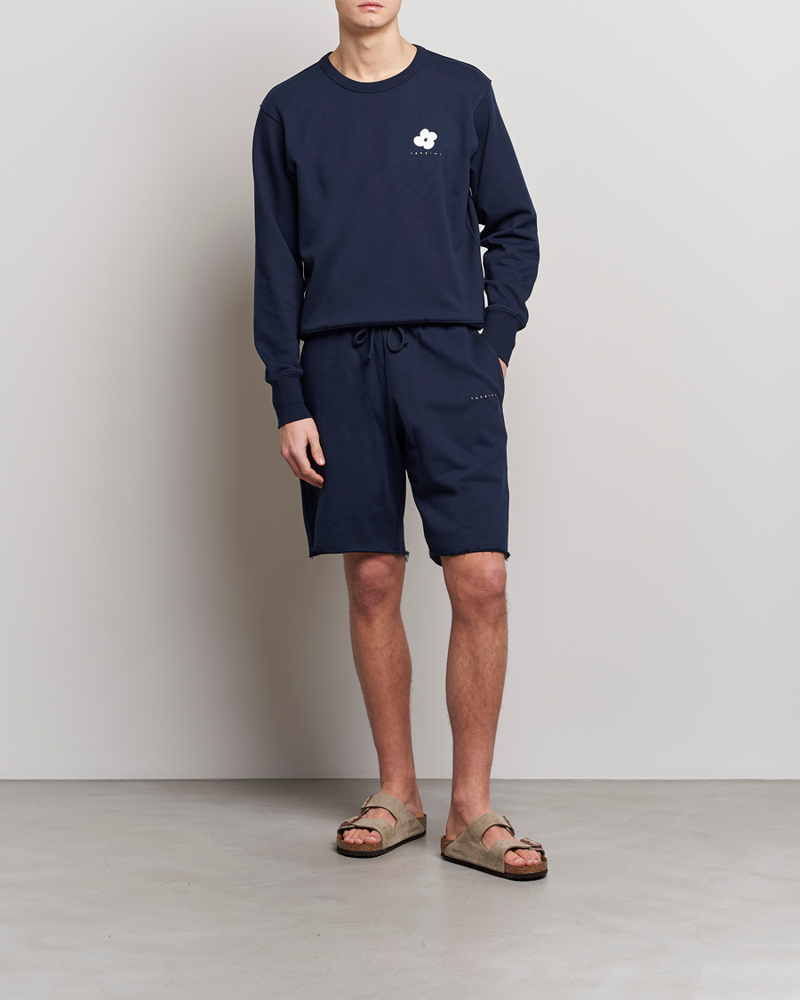 Uomini | Pantaloncini | Lardini | Cotton Embroidery Shorts Navy