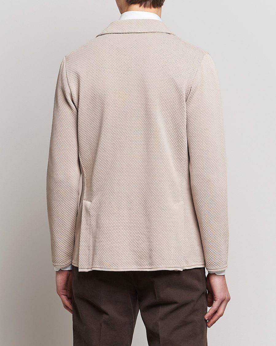 Uomini | Blazers | Lardini | Knitted Structure Cotton Blazer Beige