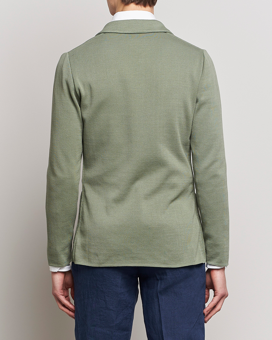 Uomini | Blazers | Lardini | Knitted Cotton Blazer Soft Green