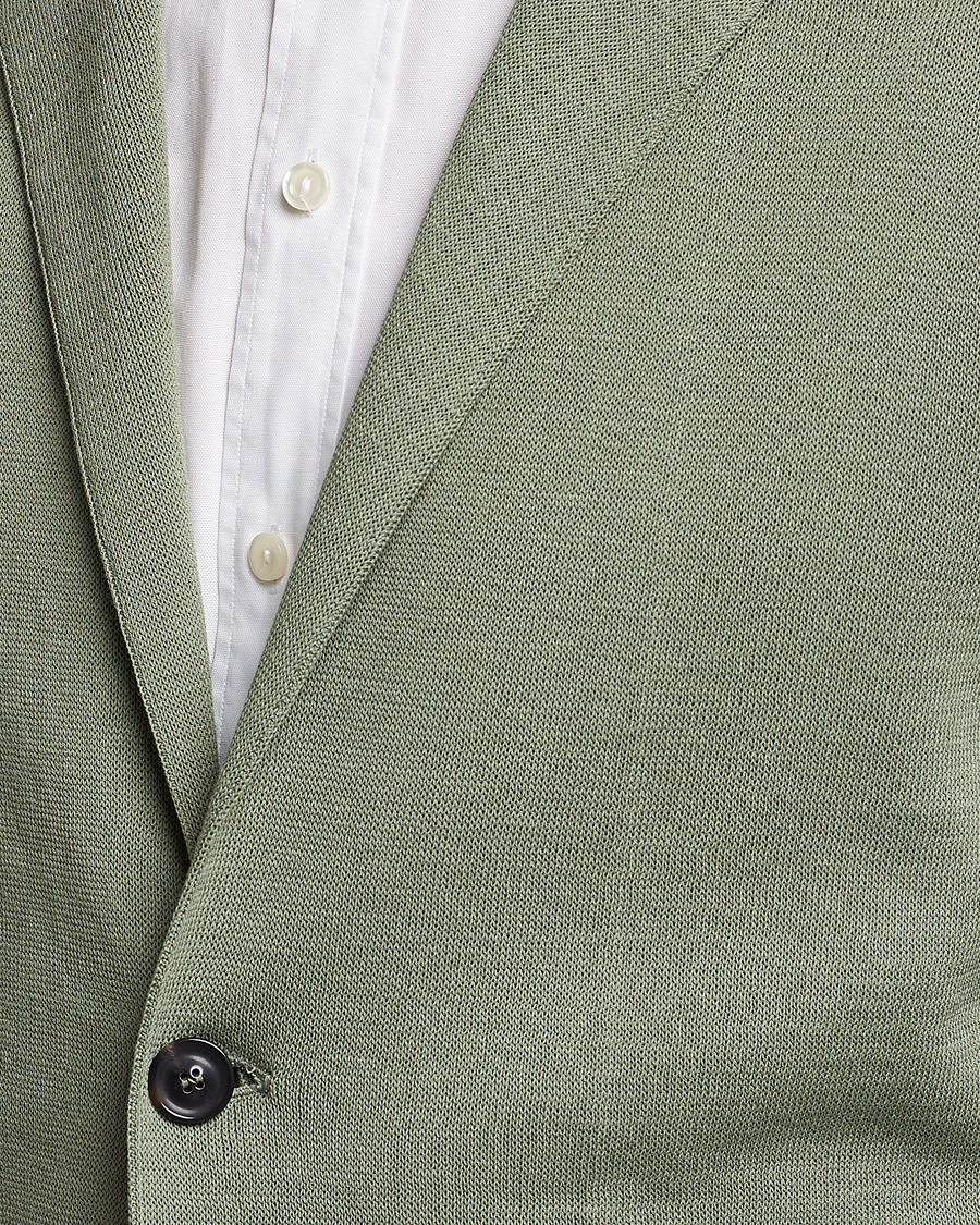 Uomini | Blazers | Lardini | Knitted Cotton Blazer Soft Green