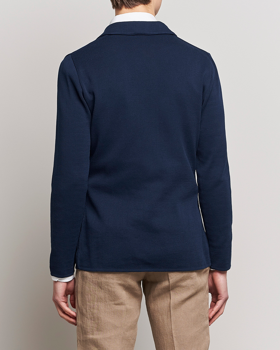 Uomini | Blazers | Lardini | Knitted Cotton Blazer Navy