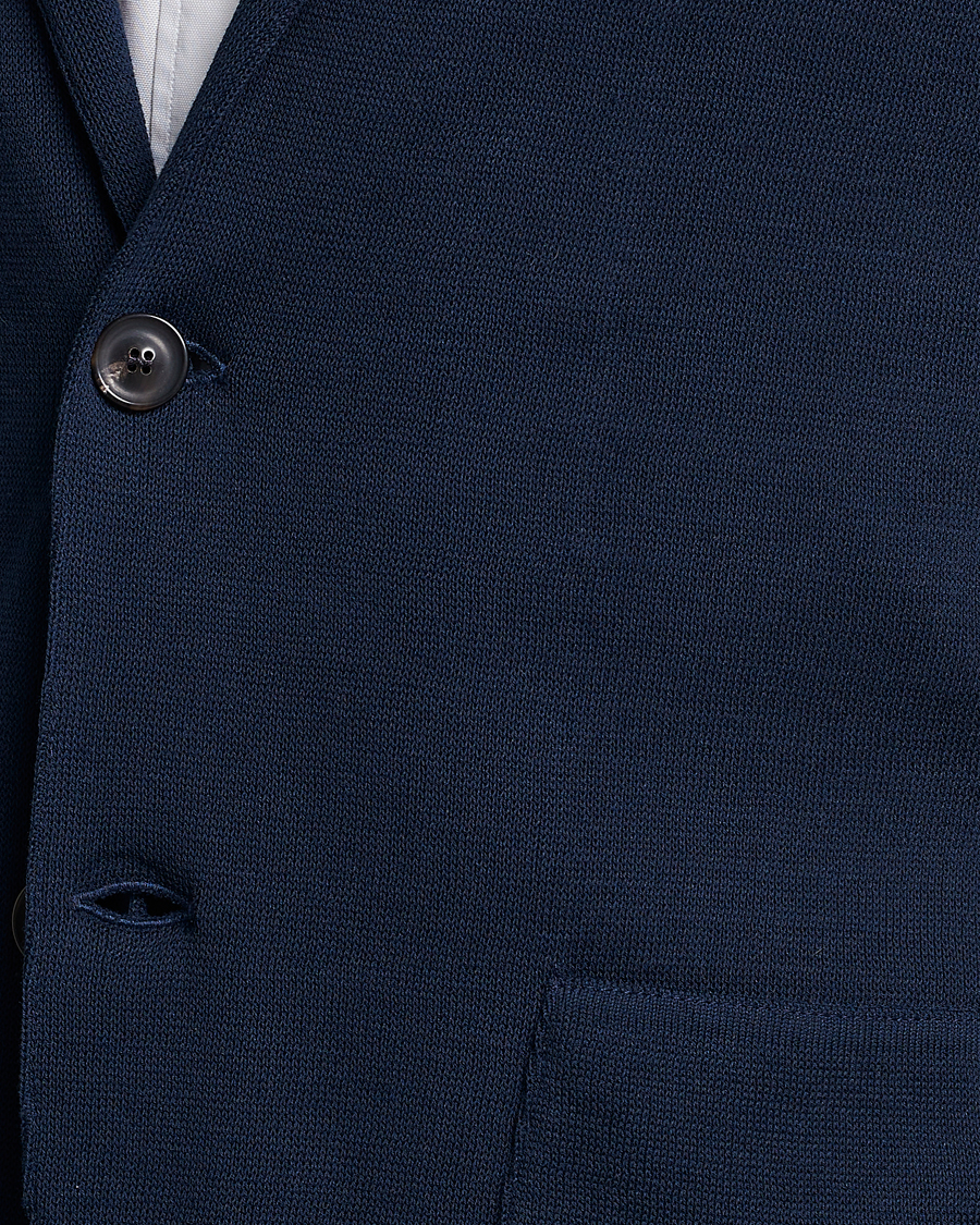 Uomini | Blazers | Lardini | Knitted Cotton Blazer Navy