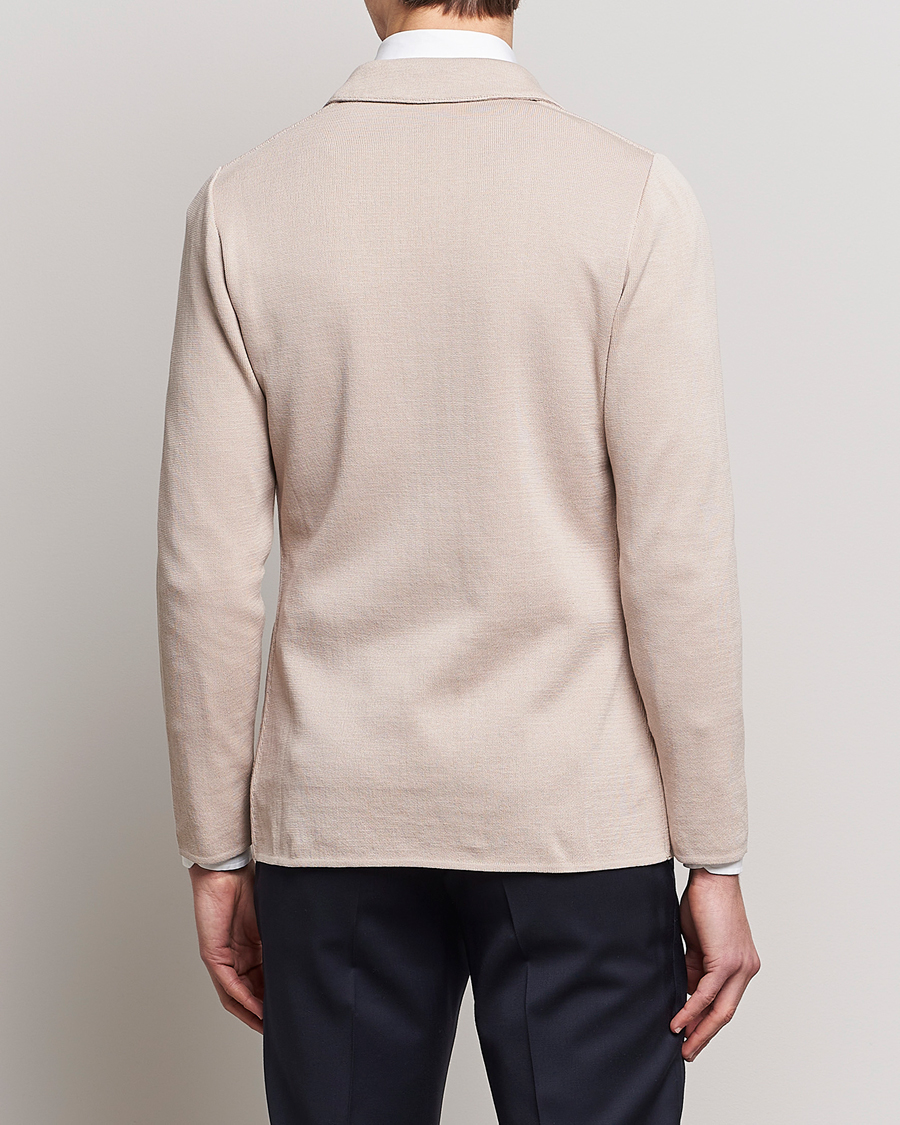Uomini | Blazers | Lardini | Knitted Cotton Blazer Beige