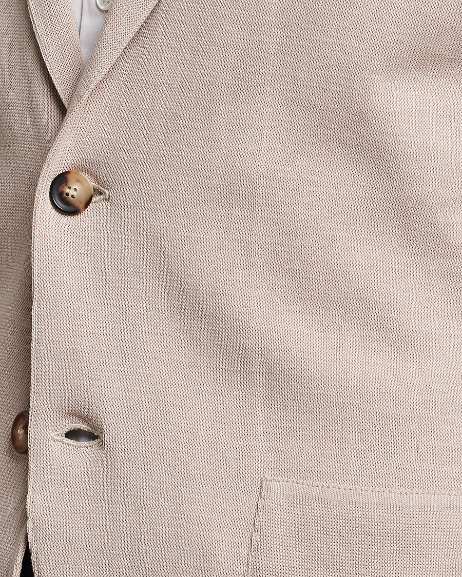 Uomini | Blazers | Lardini | Knitted Cotton Blazer Beige
