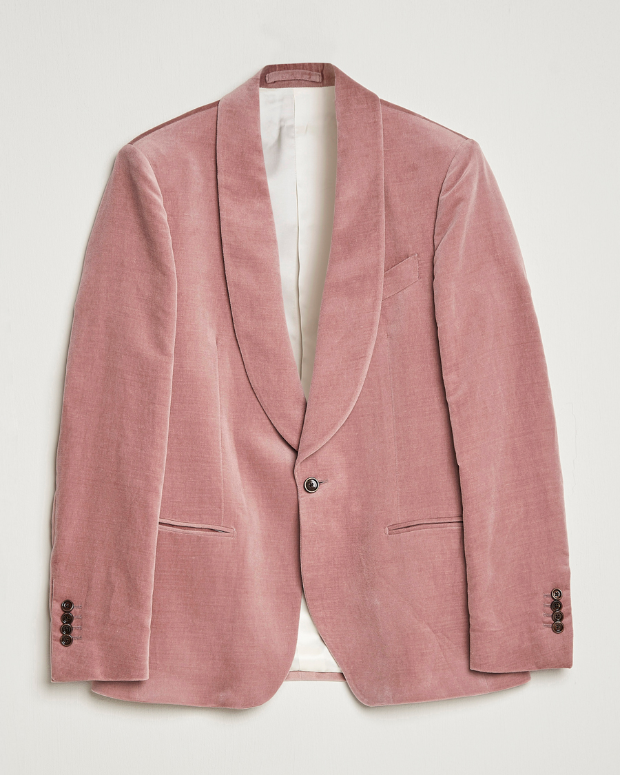 Uomini | Blazers | Lardini | Summer Velvet Dinner Jacket Soft Pink