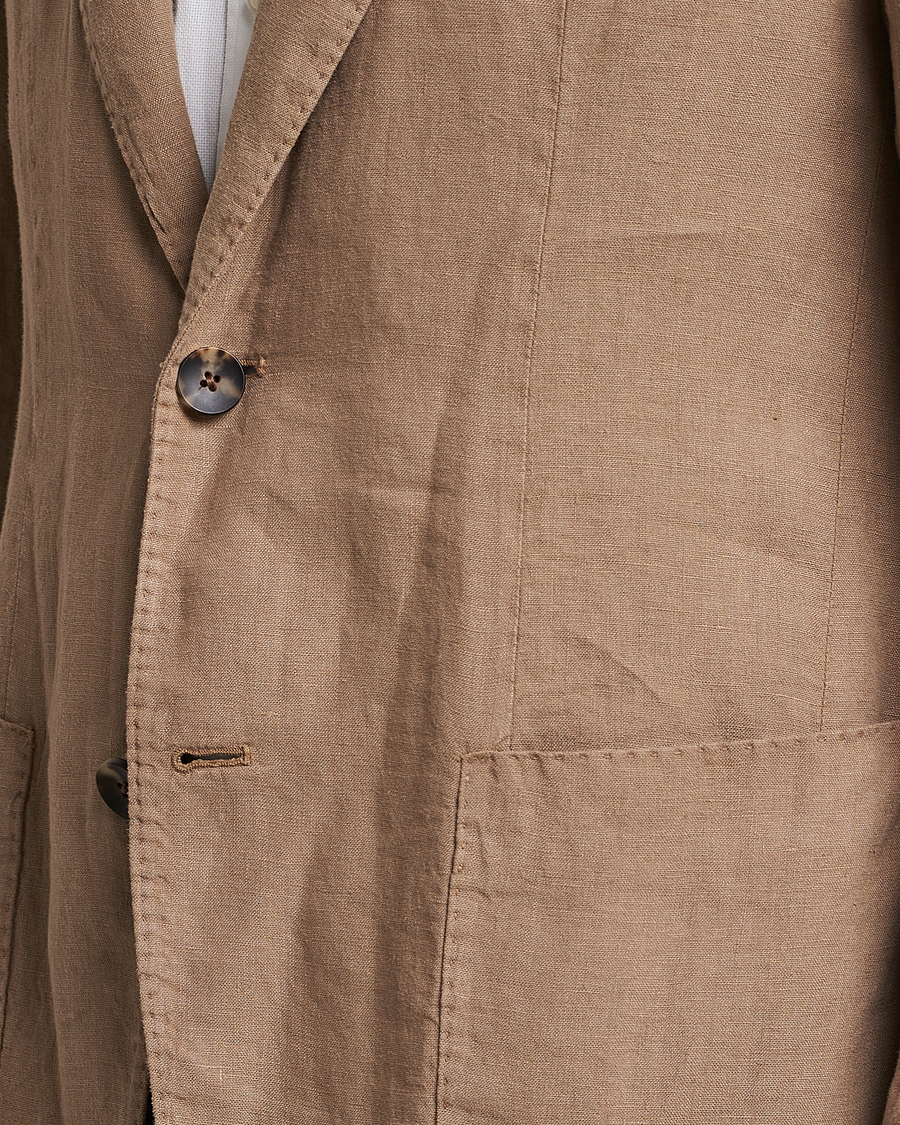 Uomini | Blazers | Lardini | Patch Pocket Linen Blazer Beige