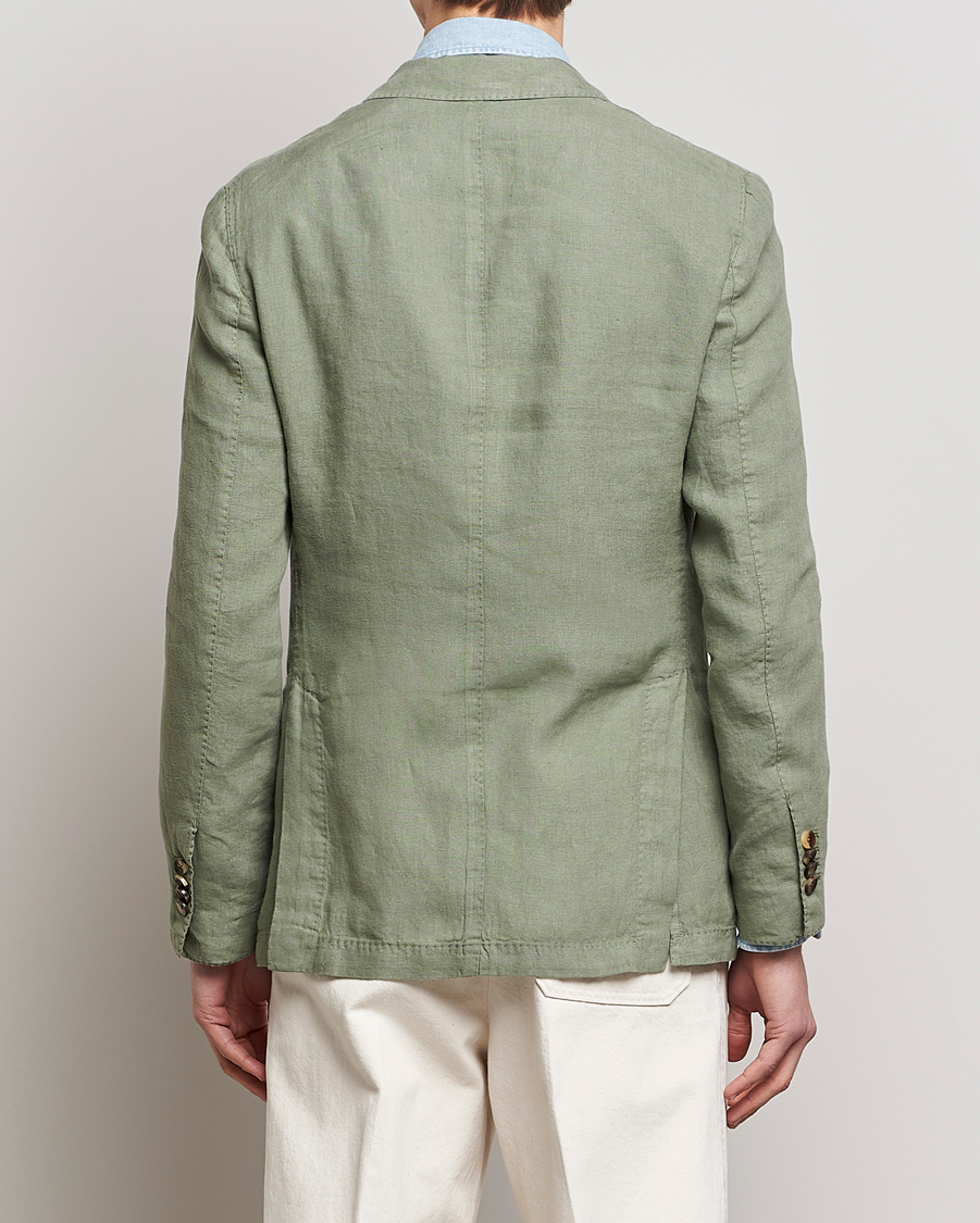 Uomini | Blazers | Lardini | Patch Pocket Linen Blazer Olive