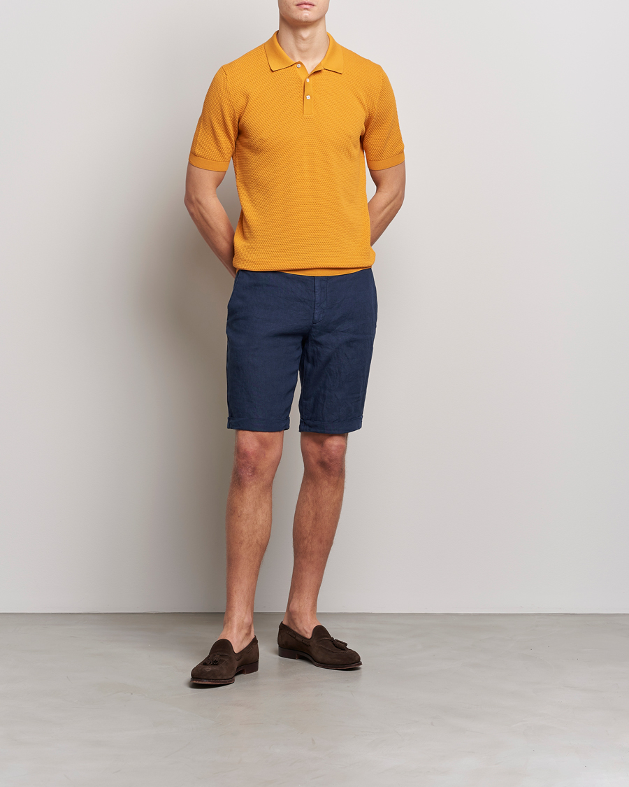 Uomini | Pantaloncini | Lardini | Linen Shorts Navy