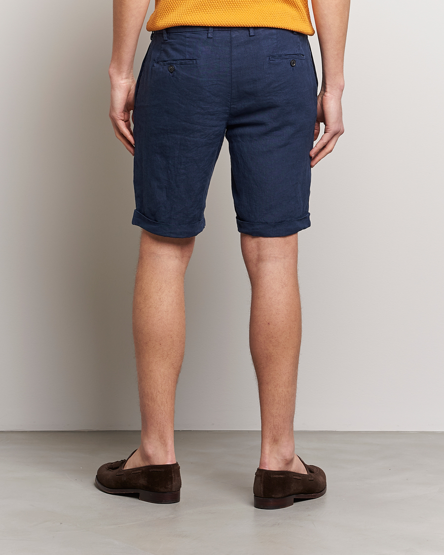 Uomini | Pantaloncini | Lardini | Linen Shorts Navy