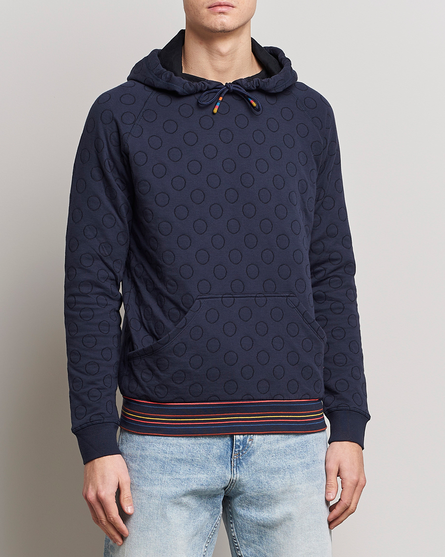 Uomini | Maglieria | Paul Smith | Jacquard Hoodie Navy