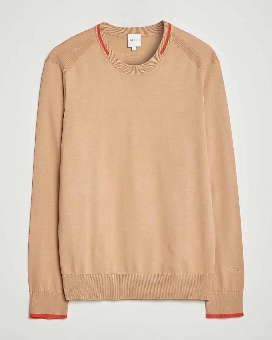 Uomini | Maglieria | Paul Smith | Organic Cotton Knitted Sweater Light Beige