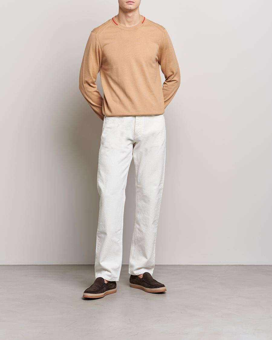 Uomini | Maglieria | Paul Smith | Organic Cotton Knitted Sweater Light Beige