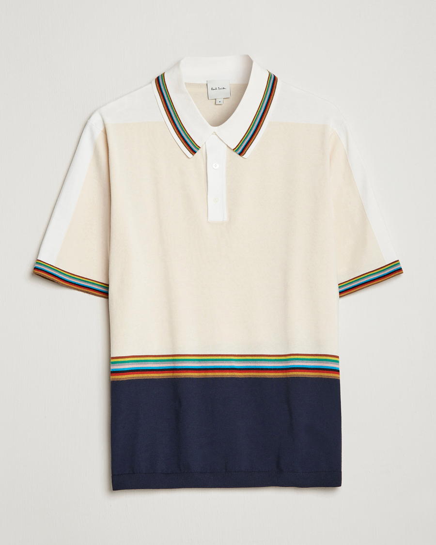 Uomini | Maglieria | Paul Smith | Organic cotton Knitted Polo White