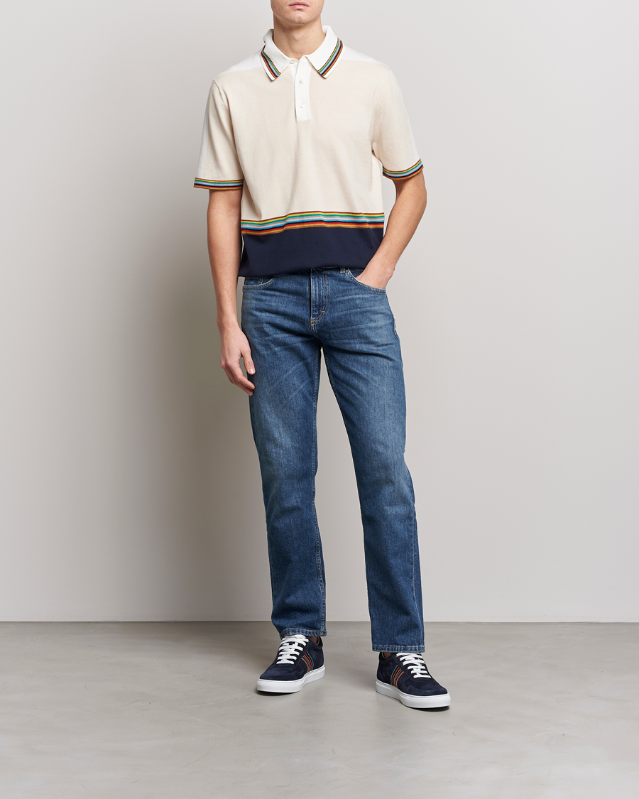 Uomini | Maglieria | Paul Smith | Organic cotton Knitted Polo White