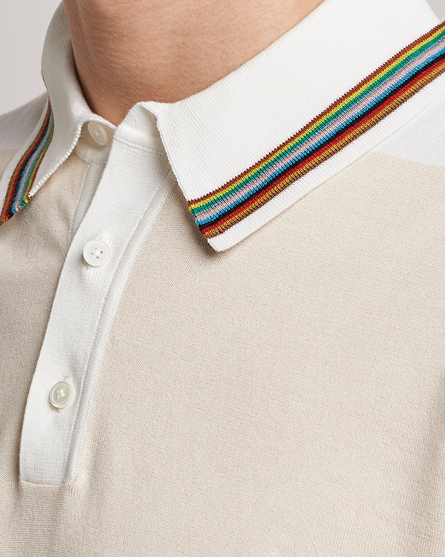Uomini | Maglieria | Paul Smith | Organic cotton Knitted Polo White