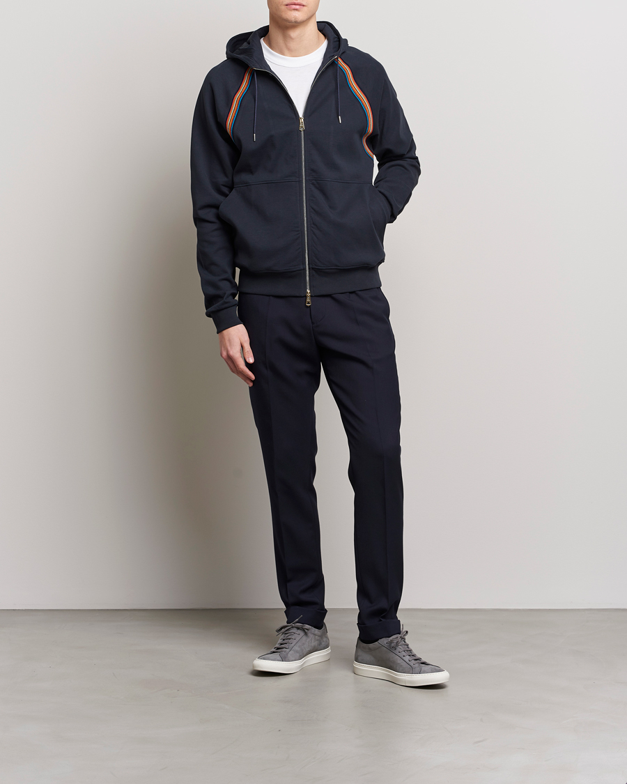 Uomini | Maglieria | Paul Smith | Hooded Cotton Sweatshirt Dark Navy