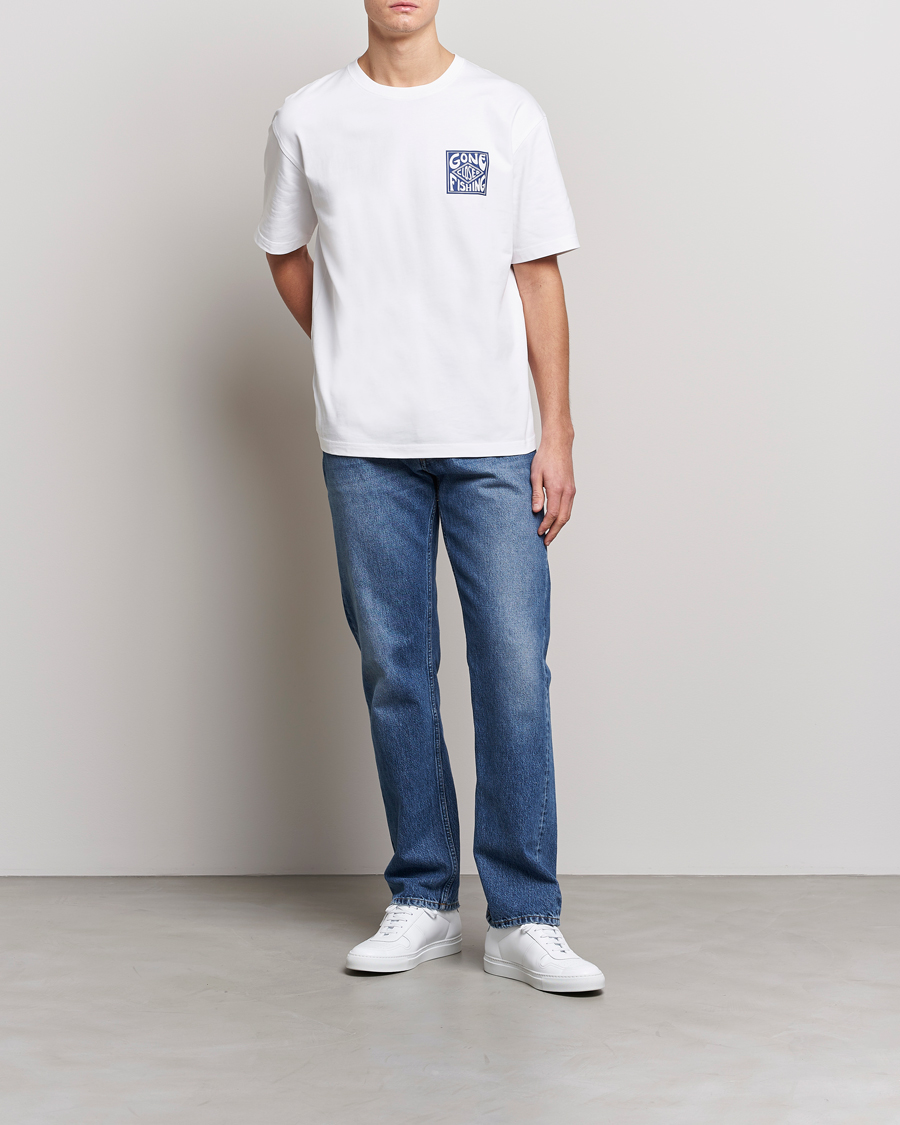 Uomini | T-shirt | Samsøe Samsøe | Samsøe & Samsøe Gone Fishing T-Shirt White