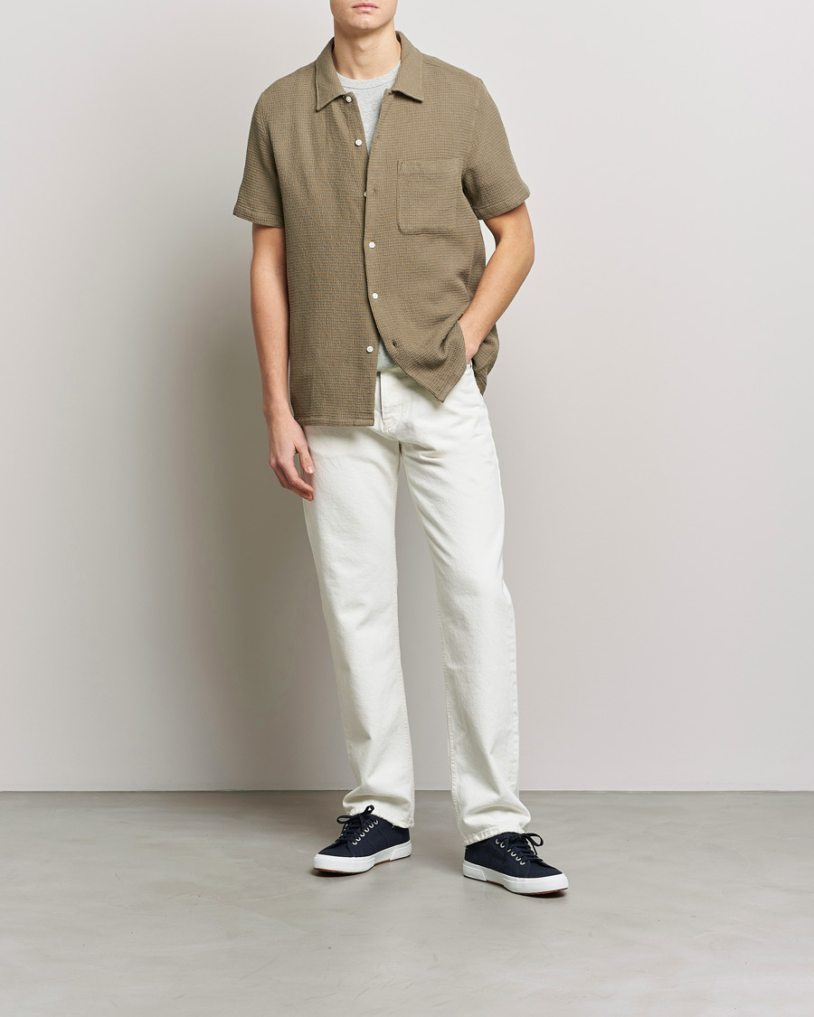 Uomini | Camicie | Samsøe Samsøe | Samsøe & Samsøe Avan Organic Cotton Short Sleeve Shirt Brindle