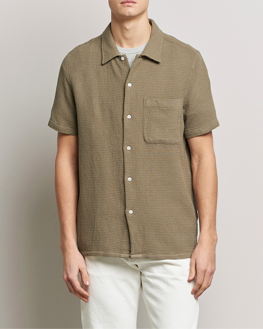 Uomini | Camicie | Samsøe Samsøe | Samsøe & Samsøe Avan Organic Cotton Short Sleeve Shirt Brindle