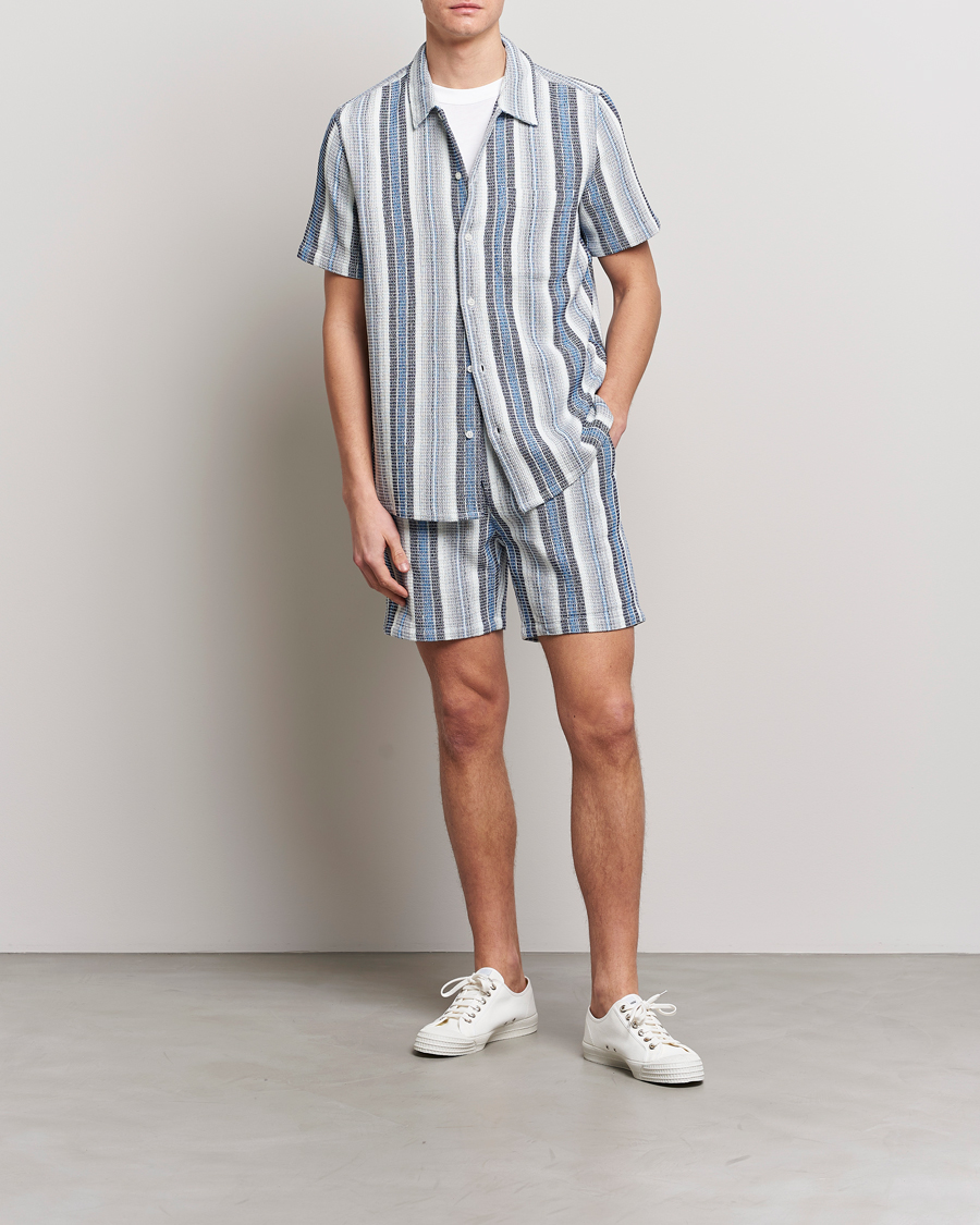 Uomini | Pantaloncini | Samsøe Samsøe | Samsøe & Samsøe Jabari Shorts Blue Stripe
