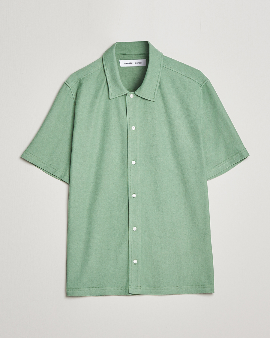 Uomini | Camicie | Samsøe Samsøe | Samsøe & Samsøe Kvistbro Organic Cotton Shirt Basil