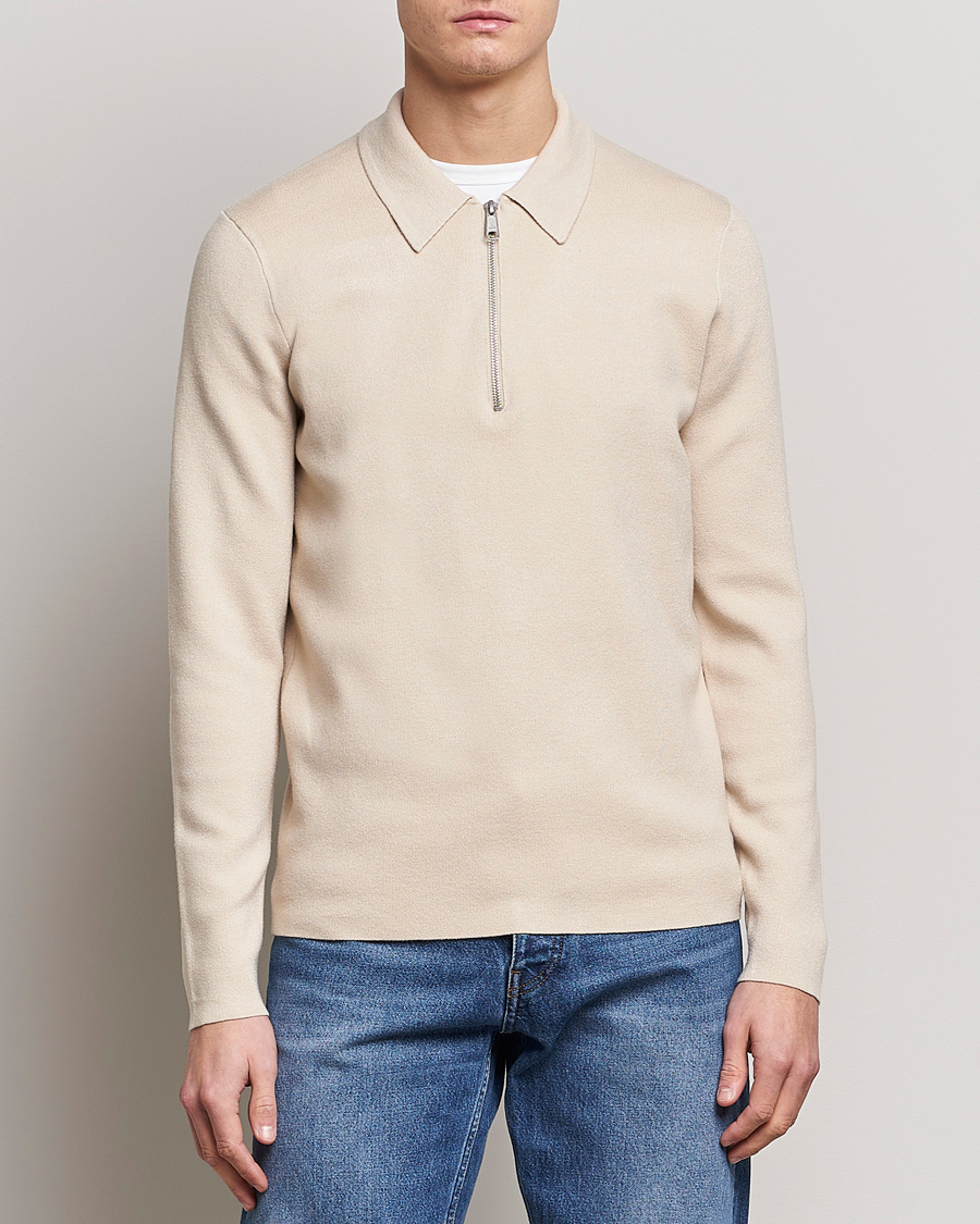 Uomini | Maglieria | Samsøe Samsøe | Samsøe & Samsøe Guna Half Zip Sweater Oatmeal